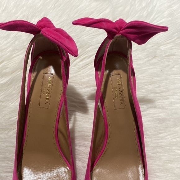 New Aquazzura 85mm Bow tie pumps size 39.5EU - Picture 3 of 14
